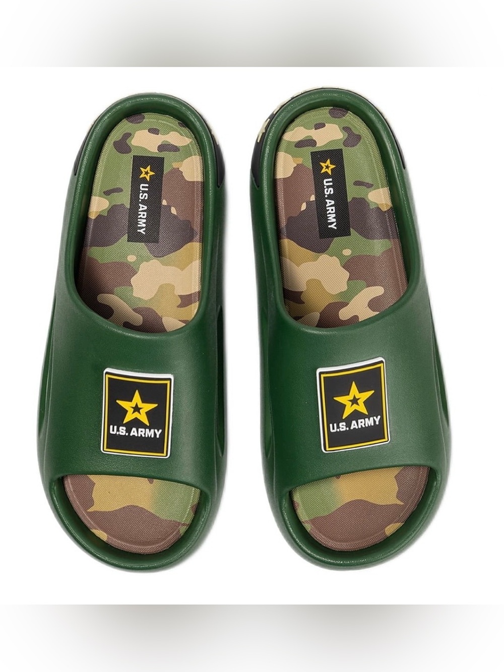U.S. Army Licensed Men’s Comfort Slide Sandals Size 9 Olive Green Shoes